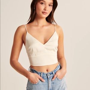 Abercrombie Cropped Satin Top